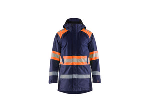Hi-Vis Winter Parka - Navy blue/Orange - 4XL
