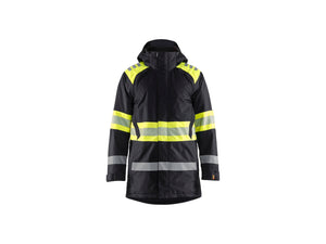 Hi-Vis Winter Parka - Black/Hi-vis yellow - 4XL