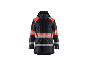 Hi-Vis Winter Parka - Black/Red hi-vis - 4XL