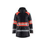 Hi-Vis Winter Parka - Black/Red hi-vis - 4XL