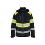 Hi-Vis Lightweight Lined Winter Softshell Jacket - Black/Hi-vis yellow - 4XL