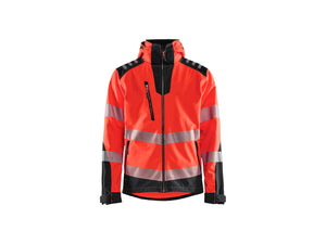 Hi-Vis Softshell jacket - Red hi-vis/black - 4XL