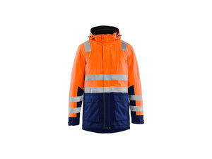 Winter Parka Hi-vis - Orange/Navy blue - 4XL