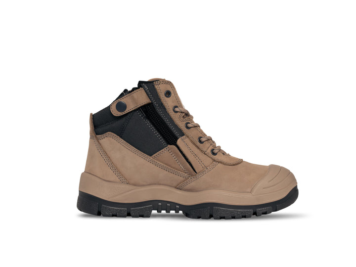 Mongrel 461 Side Zip Safety Boots W/Scuff Cap - STONE