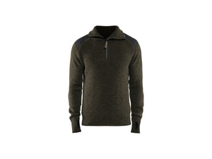 Wool Sweater - Dark olive green/Dark grey - 4XL