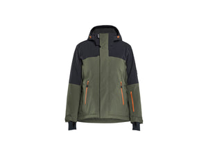 STRIKER Women's Winter Jacket Stretch - Forest Green/Rust - L