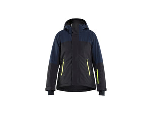 STRIKER Women's Winter Jacket Stretch - Dark navy blue/Hi-vis yellow - L
