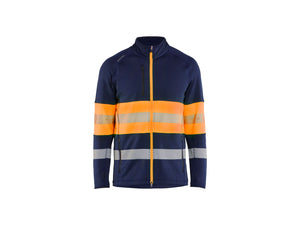 Hi-Vis Fleece Jacket - Navy blue/Orange - 4XL