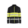 Hi-Vis Fleece Jacket - Black/Hi-vis yellow - 4XL