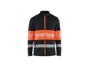 Hi-Vis Fleece Jacket - Black/Red hi-vis - 4XL