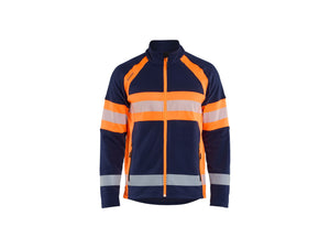 Microfleece Jacket - Navy blue/Orange - 4XL