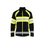 Microfleece Jacket - Black/Hi-vis yellow - 4XL
