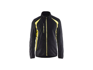 Fleece jacket - Black/Hi-vis yellow - 4XL