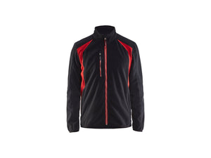 Fleece jacket - Black/Red - 4XL