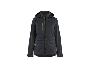 Women's Hybrid Jacket - Black/Hi-vis yellow - L