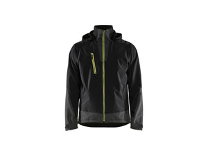 Softshell jacket - Black/Hi-vis yellow - 4XL