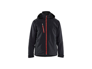 Lightweight Lined Winter Jacket Softshell - Black/Red - 4XL