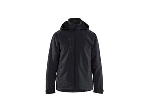 Lightweight Lined Winter Jacket Softshell - Black/Black - 4XL
