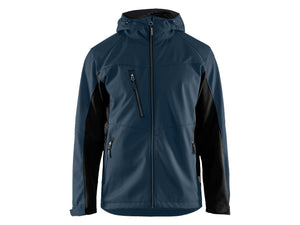 Softshell jacket with hood - Dark navy/Black - 4XL