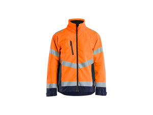 Hi-vis Shell Jacket - Orange/Navy blue - 4XL