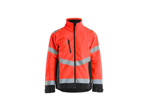 Hi-vis Shell Jacket - Red hi-vis/black - 4XL