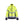 Women’s Lightweight Lined Winter Jacket Hi-Vis - Hi-vis yellow/navy blue - L