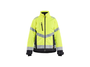 Women’s Lightweight Lined Winter Jacket Hi-Vis - Hi-vis yellow/Black - L