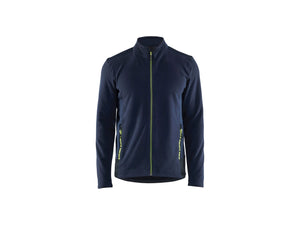 Microfleece Jacket - Dark navy blue/Hi-vis yellow - 4XL