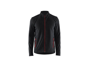 Microfleece Jacket - Black/Red - 4XL