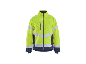 Hi-Vis Lightweight lined Winter Jacket - Hi-vis yellow/navy blue - 4XL