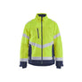 Hi-Vis Lightweight lined Winter Jacket - Hi-vis yellow/navy blue - 4XL