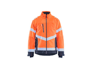 Hi-Vis Lightweight lined Winter Jacket - Orange/Navy blue - 4XL