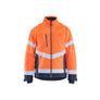Hi-Vis Lightweight lined Winter Jacket - Orange/Navy blue - 4XL
