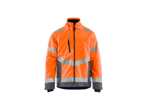 Hi-Vis Lightweight lined Winter Jacket - Hi-Vis Orange/Mid grey - 4XL