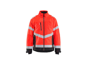 Hi-Vis Lightweight lined Winter Jacket - Red hi-vis/black - 4XL