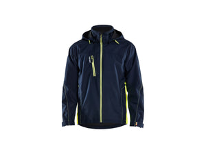 Shell jacket - Dark navy blue/Hi-vis yellow - 4XL