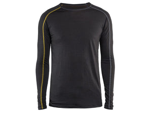 Socks and Boxers top XLIGHT, 100% merino - Dark grey/Yellow - 4XL