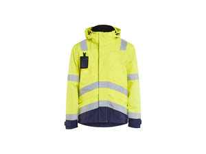 Hi-Vis Waterproof Jacket - Hi-vis yellow/navy blue - 4XL