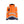 Hi-Vis Waterproof Jacket - Orange/Navy blue - 4XL