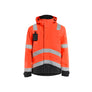 Hi-Vis Waterproof Jacket - Red hi-vis/black - 4XL