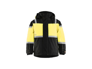 Children's Winter Jacket - Black/Hi-vis yellow - C104