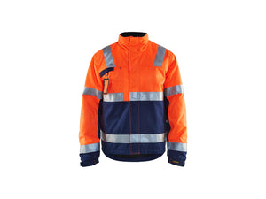Hi-Vis winter jacket - Orange/Navy blue - 4XL