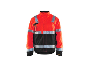 Hi-Vis winter jacket - Red hi-vis/black - 4XL