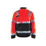 Hi-Vis winter jacket - Red hi-vis/black - 4XL