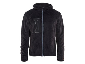 Furry Pile Jacket - Black/silver - S
