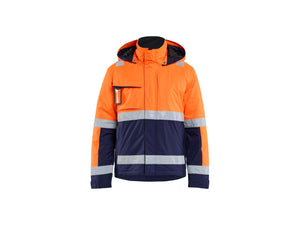Hi-Vis Winter jacket - Orange/Navy blue - 4XL