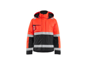 Hi-Vis Winter jacket - Red hi-vis/black - 4XL