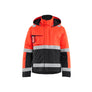 Hi-Vis Winter jacket - Red hi-vis/black - 4XL