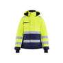 Women's Hi-Vis Winter Jacket - Hi-vis yellow/navy blue - L