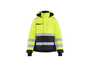 Women's Hi-Vis Winter Jacket - Hi-vis yellow/Black - L